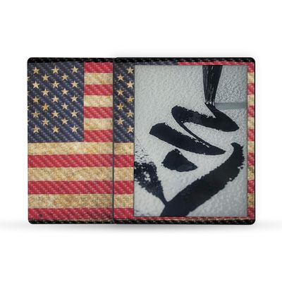 MightySkins Carbon Fiber Skin Compatible with Amazon Kindle Scribe (2022) Full Wrap - Vintage Flag | Protective Textured Carbon Fiber Finish | Easy to Apply | Made in The USA