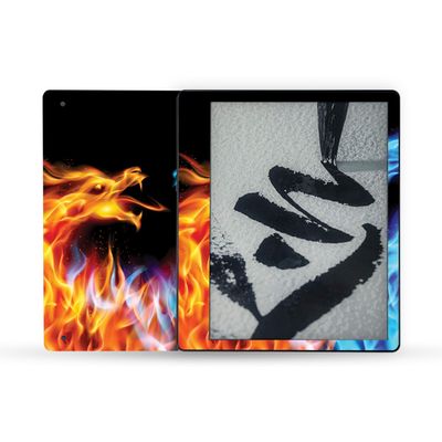MightySkins Skin Compatible with Amazon Kindle Scribe (2022) Full Wrap - Dueling Dragons | Protective, and Unique Vinyl Decal wrap Cover | Easy to Apply | Made in The USA