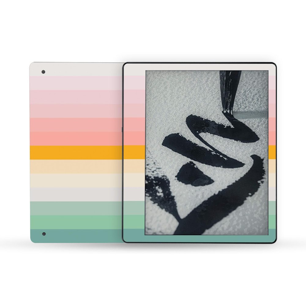 MightySkins Skin Compatible with Amazon Kindle Scribe (2022) Full Wrap - Horizon Stripes | Protective, and Unique Vinyl Decal wrap Cover | Easy to Apply | Made in The USA