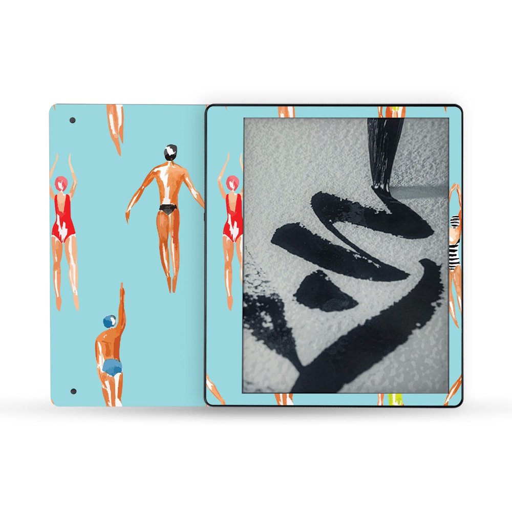 MightySkins Skin Compatible with Amazon Kindle Scribe (2022) Full Wrap - Upstream | Protective, Durable, and Unique Vinyl Decal wrap Cover | Easy to Apply | Made in The USA