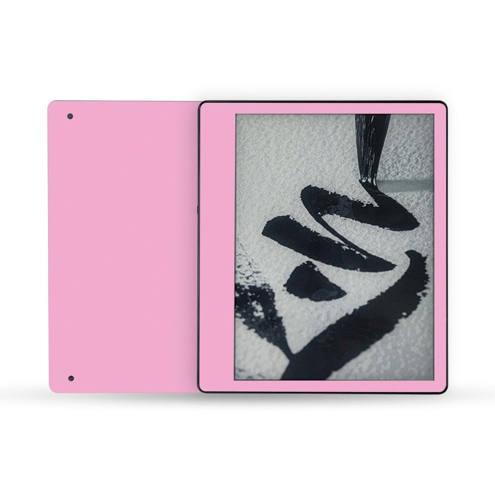 MightySkins Skin Compatible with Amazon Kindle Scribe (2022) Full Wrap - Solid Pink | Protective, Durable, and Unique Vinyl Decal wrap Cover | Easy to Apply | Made in The USA