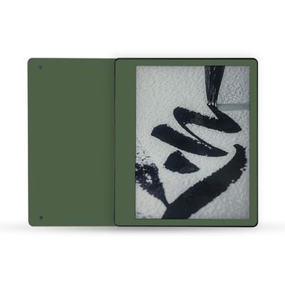 MightySkins Skin Compatible with Amazon Kindle Scribe (2022) Full Wrap - Solid Olive | Protective, Durable, and Unique Vinyl Decal wrap Cover | Easy to Apply | Made in The USA