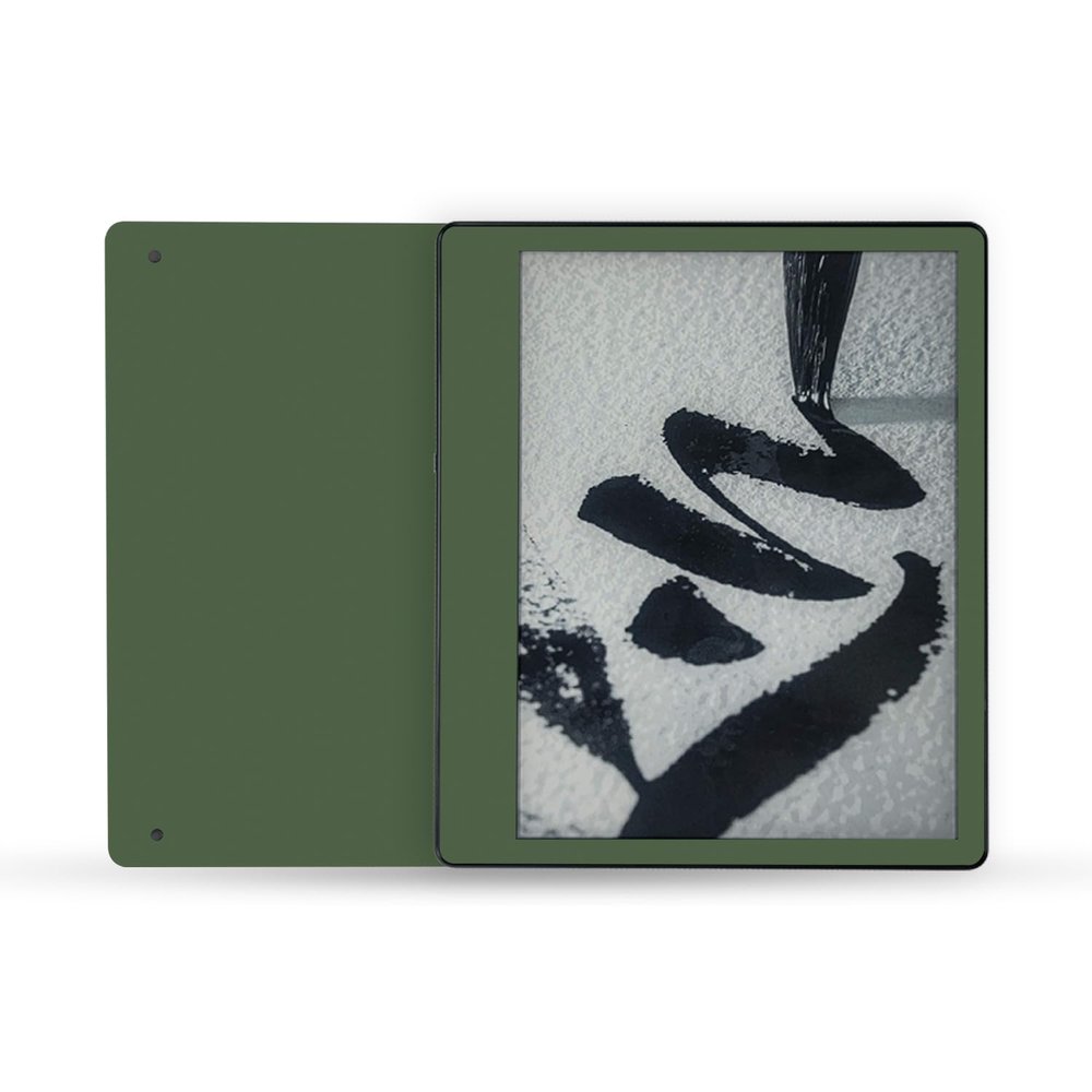 MightySkins Skin Compatible with Amazon Kindle Scribe (2022) Full Wrap - Solid Olive | Protective, Durable, and Unique Vinyl Decal wrap Cover | Easy to Apply | Made in The USA