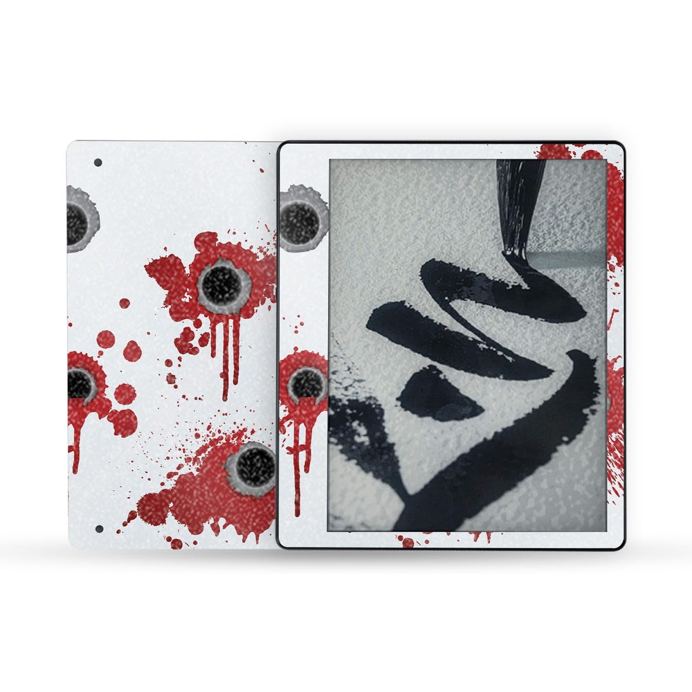 MightySkins Glossy Glitter Skin Compatible with Amazon Kindle Scribe (2022) Full Wrap - Bullet Holes | Protective High-Gloss Glitter Finish | Easy to Apply | Made in The USA