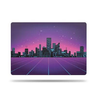 MightySkins Skin Compatible with Apple MacBook Air 15'' M2/M3 (2024) Full Wrap Kit - Synthwave City | Protective, Durable, and Unique Vinyl Decal wrap Cover | Easy to Apply | Made in The USA