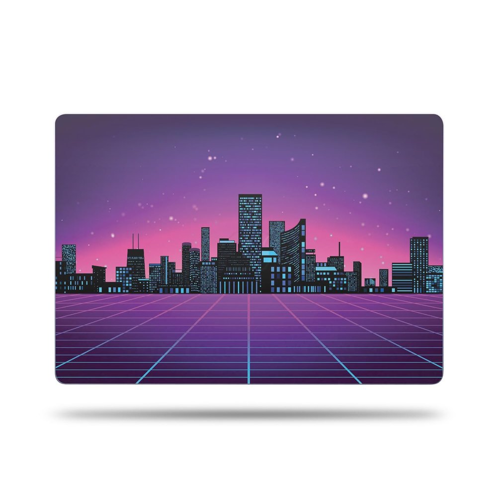 MightySkins Skin Compatible with Apple MacBook Air 15'' M2/M3 (2024) Full Wrap Kit - Synthwave City | Protective, Durable, and Unique Vinyl Decal wrap Cover | Easy to Apply | Made in The USA