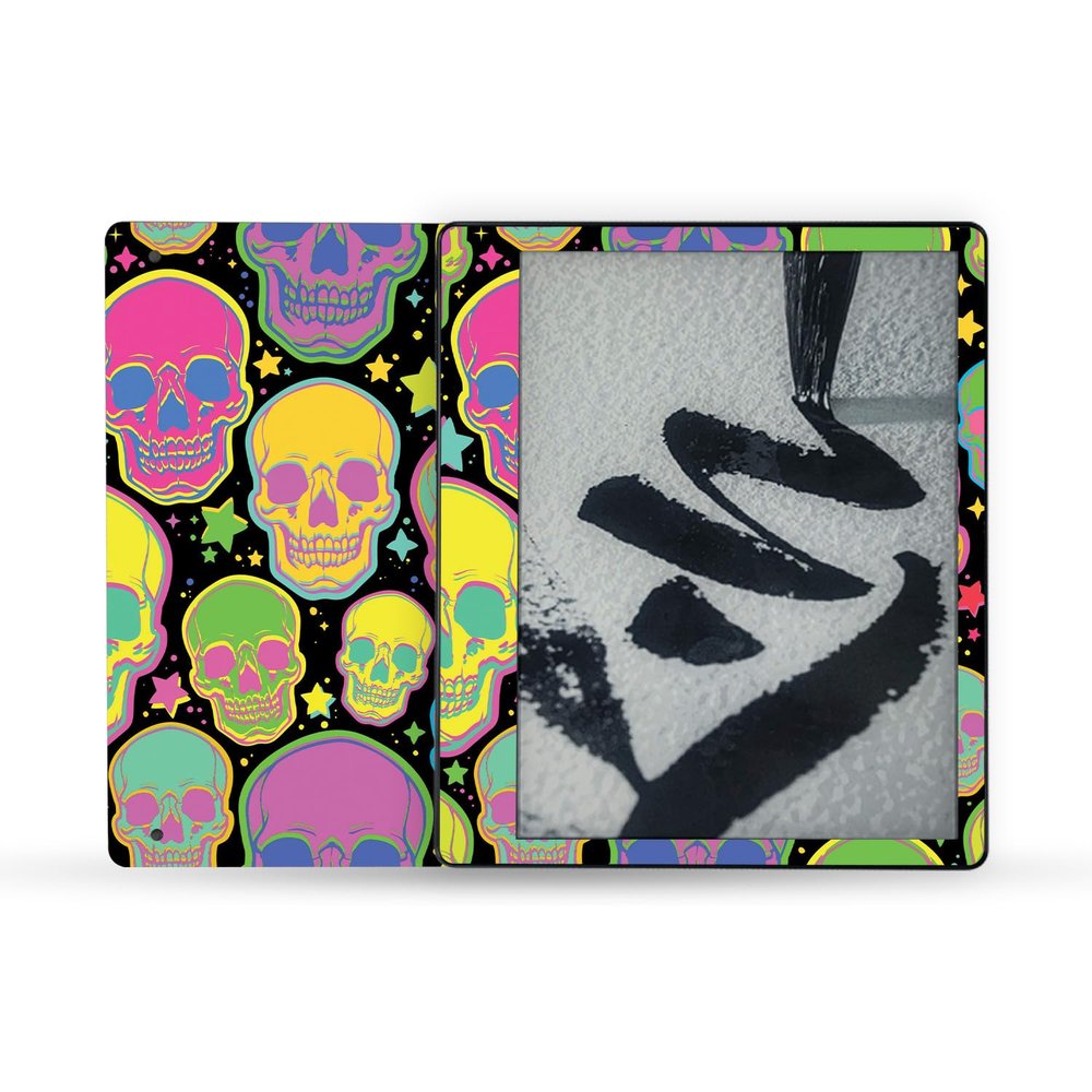 MightySkins Skin Compatible with Amazon Kindle Scribe (2022) Full Wrap - Candy Skulls | Protective, Durable, and Unique Vinyl Decal wrap Cover | Easy to Apply | Made in The USA