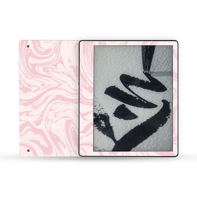 MightySkins Skin Compatible with Amazon Kindle Scribe (2022) Full Wrap - Silky Pink | Protective, Durable, and Unique Vinyl Decal wrap Cover | Easy to Apply | Made in The USA