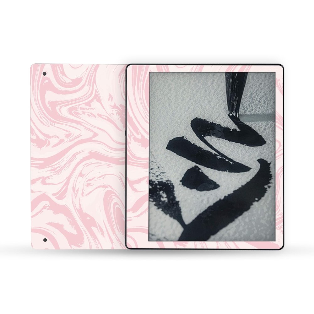 MightySkins Skin Compatible with Amazon Kindle Scribe (2022) Full Wrap - Silky Pink | Protective, Durable, and Unique Vinyl Decal wrap Cover | Easy to Apply | Made in The USA