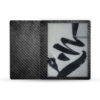 MightySkins Carbon Fiber Skin Compatible with Amazon Kindle Scribe (2022) Full Wrap - Black Leather | Protective Textured Carbon Fiber Finish | Easy to Apply | Made in The USA