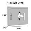 Covermates Outdoor Flip Top TV Cover - Various Sizes, Durable Polyester, Weatherproof, Dustproof, Flip Touch Fastener Closure, Outdoor TV Covers, 36-41 Inch Screen Size, Charcoal view 3