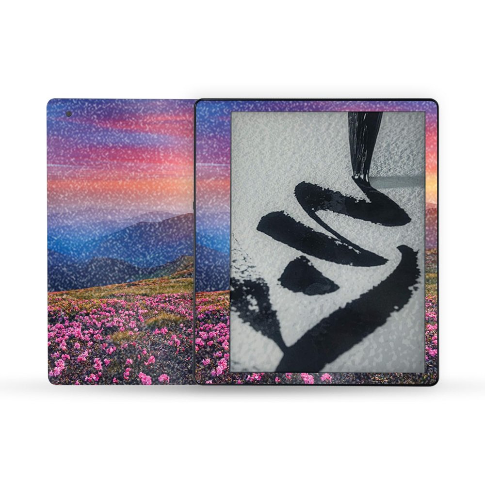MightySkins Glossy Glitter Skin Compatible with Amazon Kindle Scribe (2022) Full Wrap - Field of Color | Protective High-Gloss Glitter Finish | Easy to Apply | Made in The USA