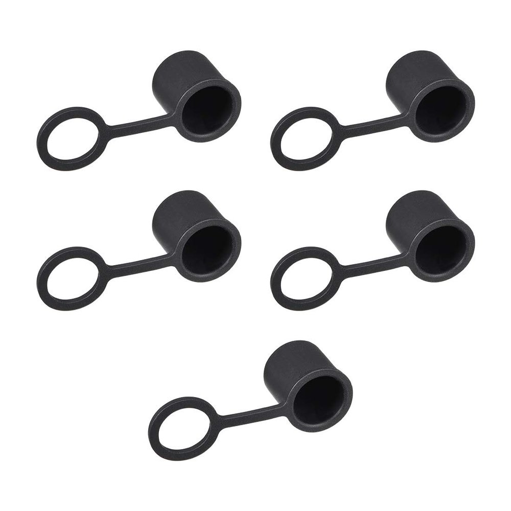 5pcs BNC Silicone Protectors Cap Port Cover Anti Dust Black