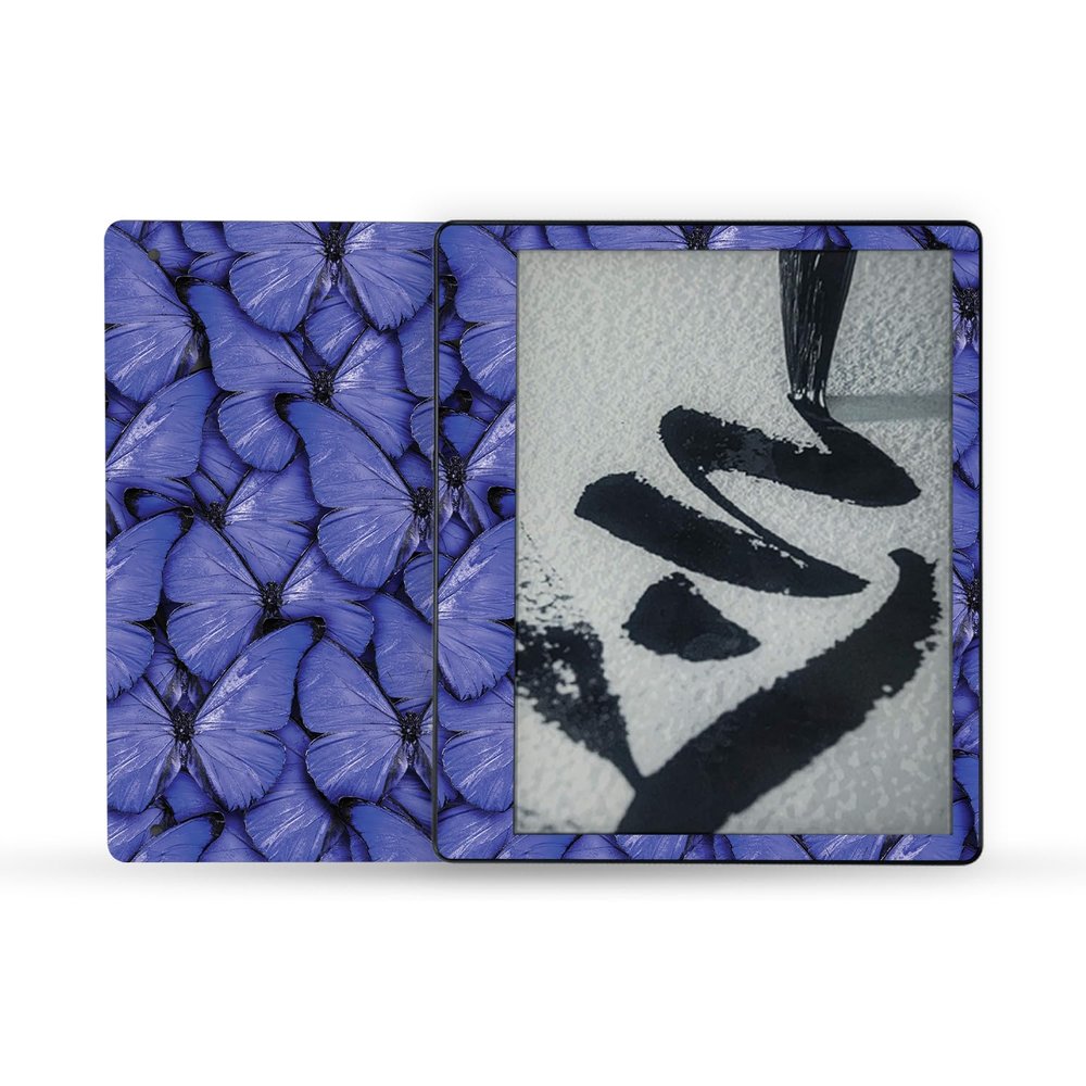 MightySkins Skin Compatible with Amazon Kindle Scribe (2022) Full Wrap - Blue Butterflies | Protective, and Unique Vinyl Decal wrap Cover | Easy to Apply | Made in The USA