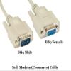 CompuCablePlus Null Modem Cable Shielded, Molded, Beige (DB9 to DB9, Male to Female, 10 Feet) view 2