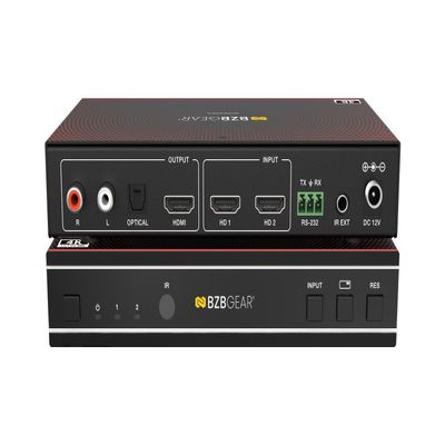2x1 4K UHD HDMI Seamless Switcher/MultiViewer with Audio De-Embedding