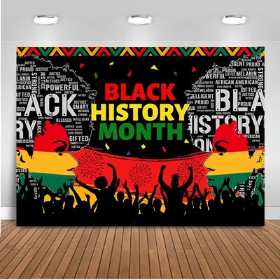 Mocsicka Black History Month Backdrop African American Heritage Festival Photography Background Black History Month Holiday Party Decorations and Supplies (10x8ft)