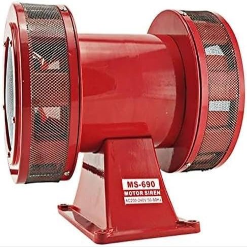 GBHJJ Motorized Siren, Loud Portable Air-Raid Held Siren, Operated Portable Metal Alarm/Siren Aluminium, Operated Siren Horn, Fire Alarm Tornado Air Raid Siren
