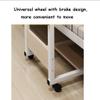 ANUUMA Adjustable Height Bedside Laptop Table, Mobile Overbed Japanese Style Side Table with Wheels for Reading, Eating Breakfast, Lazy (Color : White) view 3