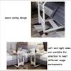 ANUUMA Adjustable Height Bedside Laptop Table, Mobile Overbed Japanese Style Side Table with Wheels for Reading, Eating Breakfast, Lazy (Color : White) view 4