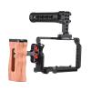 Andoer Andoer Camera Video Cage + Top Handle + Side Handle Kit Aluminum Alloy Camera Video Cage with Cold Shoe Mounts Numerous 1/4"" Threads Replacement for Sony A7C Camera, Black view 1