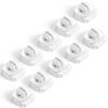 10Pack Cable Spring Holder Clips, Cord Organizer for Desk - Lamicall Adjustable Cord Clip, Wire Holder Organizer, Phone USB Charger Cable Holder, White view 1