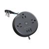 TROND Retractable Extension Cord Power Strip - Travel Power Strip with 3 AC Outlets 3 USB Ports (2 USB C), Ultra Thin Flat Plug 5ft, Cruise Ship Essentials, for Home Hotel Dorm Room, Black view 1