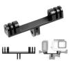 MOOKEENONE Dual-Mount Bracket Flash Bracket Extension Bar for Camera,LED Light,DSLR Camera,Tripod,Flash Light for GoPro view 4