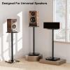 ELIVED Universal Speaker Stand Pair, 31 Inch Height Bookshelf Speaker Stands for Satellite Speaker Large Speaker Up to 22 lbs, Surround Sound Speaker Stand with Cable Management, Black, YD5022 view 2