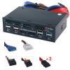 MOOKEENONE PC Multifunctional Dashboard Media Front Panel Audio, 5.25 inch nternal Card Reader PC Dashboard view 3