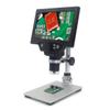 Lab Microscope Slides G1200 Digital Microscope 7 Inch Large Color Screen Large Base LCD Display 12MP 1-1200X Magnifier Microscope Parts (Color : USB Model) view 1