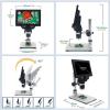 Lab Microscope Slides G1200 Digital Microscope 7 Inch Large Color Screen Large Base LCD Display 12MP 1-1200X Magnifier Microscope Parts (Color : USB Model) view 2