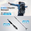 SIRUI Carbon Fiber Monopod with Feet, 67" Camera Monopod for Travel, Portable & Lightweight, Max Load 22lbs/10kg, 360 Panorama, Modular 3 in 1 (P-325FL) view 3