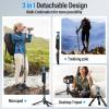 SIRUI Carbon Fiber Monopod with Feet, 67" Camera Monopod for Travel, Portable & Lightweight, Max Load 22lbs/10kg, 360 Panorama, Modular 3 in 1 (P-325FL) view 4