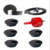 Bicafa 6 Pack Desk Grommet 2 Inch (50 mm) Bi-Metal Hole Saw Kit with Cord Wrap Coiled Tube Management,2 m Cable Sleeve Organizer with Table Hole Cover view 1