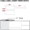 100 Pcs Cable Labels - Waterproof Wire Cord Label, Tear Resistant Wire Labels, Self Adhesive Cord Organizing Label, for Cable Management, Compatible with PUQU AQ20 Label Makers(Green) 25x78mm view 2