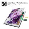 BPQOJB for Microsoft Surface GO 3/GO 2 Case with Adjustable Stand & Auto Wake/Sleep PU Leather Slim Smart Protect Cover - Purple Flowers view 3