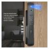 HAvern Fingerprint Lock Belt Monitoring, Visible Cat's Eye, Home Smart Lock, Anti-Theft Door, Electronic Lock, Remote Unlocking (Color : Only Red Lock) view 4