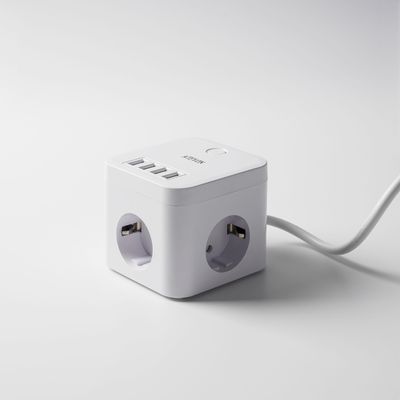 ATEVON Socket with PC Flame Retardant and Automatic Power Off Feature, Smart Socket with USB Charging Ports