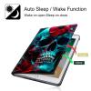 BPQOJB for Microsoft Surface Pro X Case with Adjustable Stand & Auto Wake/Sleep PU Leather Slim Smart Protect Cover Tablet Case for Microsoft Surface Pro X 13 inch 2020 - Red Flower Skull view 3