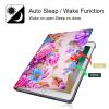 BPQOJB for Microsoft Surface GO 3/GO 2 Case with Adjustable Stand & Auto Wake/Sleep PU Leather Slim Smart Protect Cover - Art Flowers view 3