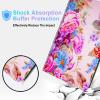 BPQOJB for Microsoft Surface GO 3/GO 2 Case with Adjustable Stand & Auto Wake/Sleep PU Leather Slim Smart Protect Cover - Art Flowers view 4