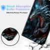 BPQOJB for Microsoft Surface Pro 8 Case with Adjustable Stand & Auto Wake/Sleep PU Leather Slim Smart Protect Cover Tablet Case for Microsoft Surface Pro 8 13 inch 2021 - Red Eyes Dragon view 4