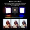 Andoer LED Video Light, Mini Photography Lamp, Portable Vlog Light, Bi-color Light Modes, 1200mAh Battery, USB Charging, 3 Cold Shoes, 70 LED Beads, 3000K-9000K Color Temperature view 4