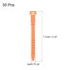 uxcell 30Pcs Silicone Cable Ties 4.5 Inch Reusable Wire Ties Elastic Cable Cord Organizer Straps for Cords Wire USB Charge Management Food Storage, Orange view 2