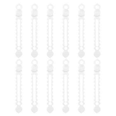uxcell 12Pcs Silicone Cable Ties 4.7 Inch Reusable Zip Ties Elastic Cable Management Organizer Straps with Suction Cup for Cords Wire USB Charge Food Storage, White