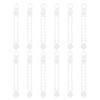uxcell 12Pcs Silicone Cable Ties 4.7 Inch Reusable Zip Ties Elastic Cable Management Organizer Straps with Suction Cup for Cords Wire USB Charge Food Storage, White view 1