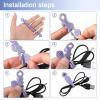 uxcell 12Pcs Silicone Cable Ties 4.7 Inch Reusable Zip Ties Elastic Cable Management Organizer Straps with Suction Cup for Cords Wire USB Charge Food Storage, White view 4