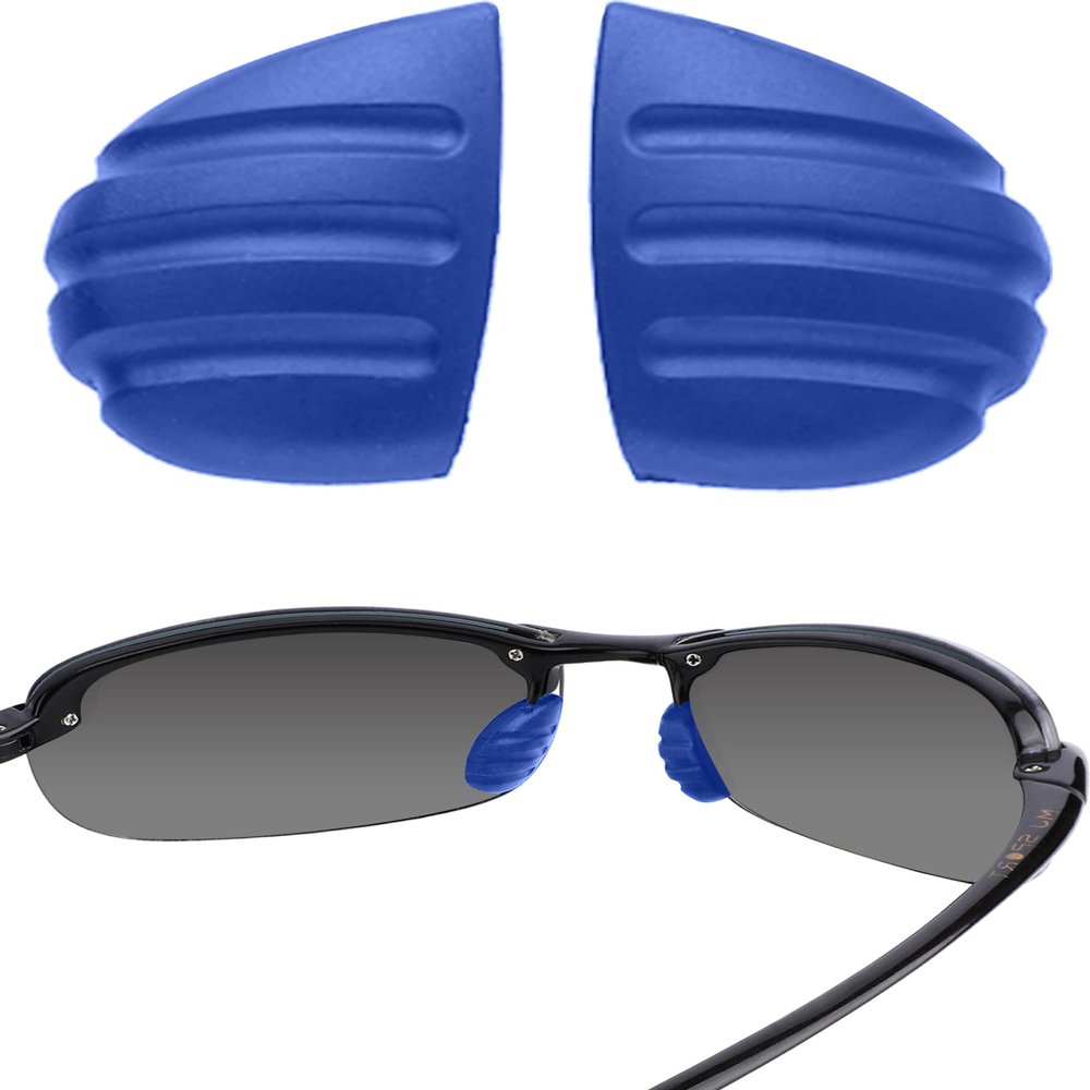 Bwake Replacement Nose Pieces Pads for Maui Jim Makaha/Sandy Beach/Ho'okipa/Kanaha/Turtle Bay/Banyans/Hapuna Sunglasses - Navy Blue