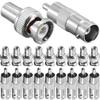 DKARDU BNC to RCA Adapter, RCA Male Plug to BNC Female Plug Connector with RCA Female Plug to BNC Male Plug Connector, Coaxial Coax RG6 Adapter Kit for CCTV (20 Pack) view 1